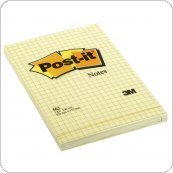 Bloczek samoprzylepny POST-IT w kratkę (662), 102x152mm, 1x100 kart., żółty, 3M-UU009543230