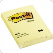 Bloczek samoprzylepny POST-IT (656), 51x76mm, 1x100 kart., żółty, 3M-UU009543602