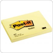 Bloczek samoprzylepny POST-IT (657), 102x76mm, 1x100 kart., żółty, 3M-UU009543610