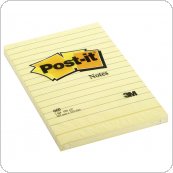 Bloczek samoprzylepny POST-IT w linię (660), 102x152mm, 1x100 kart., żółty, 3M-UU009543644