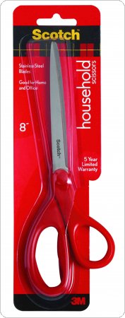Nożyczki biurowe SCOTCH (1408), uniwersalne, 20,5cm, czerwone, 3M-XX004827026