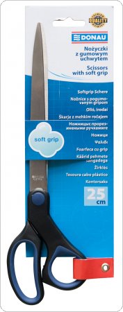 Nożyczki biurowe DONAU Soft Grip, 25cm, niebieskie, 7921301PL-10