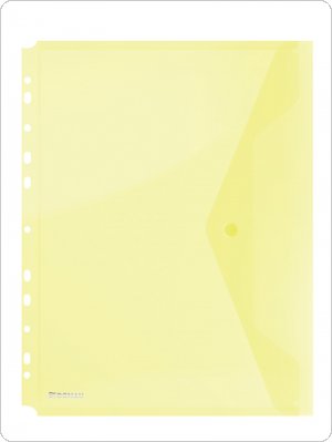Teczka kopertowa DONAU zatrzask, PP, A4, 200mikr., z europerforacją, żółta, 8540001PL-11