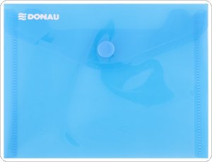 Teczka kopertowa DONAU zatrzask, PP, A6, 180mikr., niebieska, 8549001PL-10
