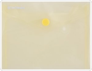 Teczka kopertowa DONAU zatrzask, PP, A6, 180mikr., żółta, 8549001PL-11