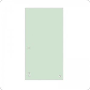 Przekładki DONAU, karton, 1/3 A4, 235x105mm, 100szt., zielone, 8620100-06PL