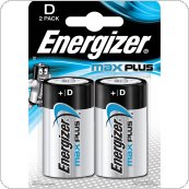 Bateria ENERGIZER Max Plus, D, LR20, 1,5V, 2szt., EN-423358