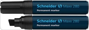 Marker permanentny SCHNEIDER Maxx 280, ścięty, 4-12 mm, czarny, SR128001