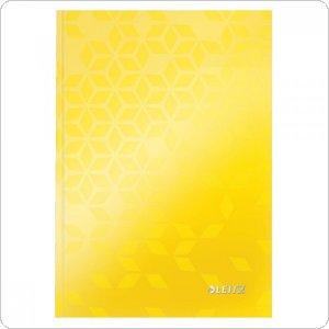 Brulion w kratkę A5, 80 kartek, LEITZ WOW żółty 46281116