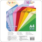 Papier kolorowy GIMBOO, A4, 100 arkuszy, 80gsm, 10 kolorów neonowych, 14110215-99 Papiery kolorowe
