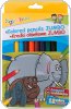 Kredki ołówkowe GIMBOO Jumbo, sześciokątne, 12szt., mix kolorów, 17241549-99 Kredki
