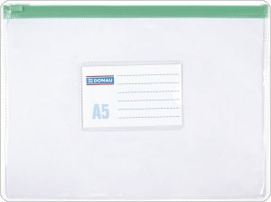 Torebka z suwakiem DONAU, PVC, A5, transparentna, 1797001PL-00