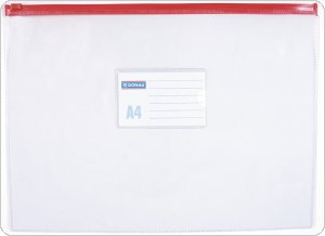 Torebka z suwakiem DONAU, PVC, A4, transparentna, 1798001PL-00