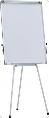 Flipchart na trójnogu OFFICE PRODUCTS, 70x100cm, tablica suchościeralno - magnetyczna, aluminiowa rama, z wyciąganymi ramionami, 20094511-14
