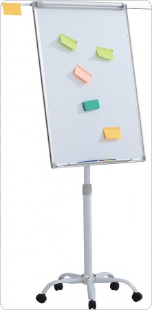Flipchart mobilny OFFICE PRODUCTS, 70x100cm, tablica suchościeralno - magnetyczna, aluminiowa rama, z wyciąganymi ramionami, 20094521-14