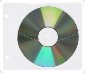 Koperty na płyty CD/DVD OFFICE PRODUCTS, do wpinania, PP, 10szt., transparentny, 21153312-90