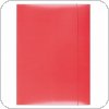 Teczka z gumką OFFICE PRODUCTS, karton / lakier, A4, 350gsm, 3-skrzydłowe, czerwona, 21191141-04