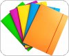 Teczka z gumką OFFICE PRODUCTS Fluo, karton / lakier, A4, 300gsm, 3-skrzydłowe, mix kolorów, 21191161-99