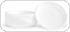 Talerz plastikowy OFFICE PRODUCTS, śr. 22cm, 100 szt., biały, 24012215-14