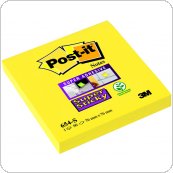 Bloczek samoprzylepny POST-IT Super Sticky (654-S), 76x76mm, 1x90 kart., żółty, 3M-70005288488