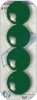 Magnesy okrągłe, punkty magnetyczne ARGO 40mm 4szt zielone