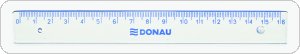 Linijka DONAU, 16cm, zawieszka, transparentna, 7051901PL-00