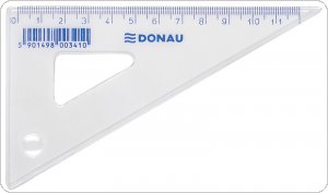 Ekierka DONAU, mała, 12cm, 60°, transparentna, 7062001PL-00