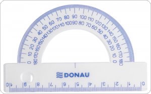 Kątomierz DONAU, 10cm, 180°, transparentny, 7071001PL-00