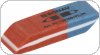 Gumka wielofunkcyjna DONAU, 40x14x8mm, niebiesko-czerwona, 7302001PL-99