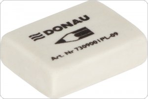 Gumka uniwersalna DONAU, 31x23x9mm, biała, 7309001PL-09