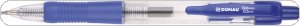 Długopis automatyczny żelowy DONAU z wodoodpornym tuszem 0,5mm, niebieski, 7344001PL-10