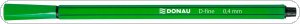 Cienkopis DONAU D-Fine, 0,4 mm, zielony, 7361011PL-02