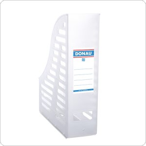 Pojemnik ażurowy na dokumenty DONAU, PP, A4, składany, transparentny biały, 7464001PL-09