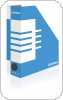 Pojemnik na dokumenty DONAU, karton, A4 / 100mm, niebieski, 7648001FSC-10 Pojemniki na dokumenty (ścięte)
