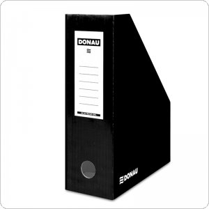 Pojemnik na dokumenty DONAU, karton, A4/100mm, lakierowany, czarny, 7648101-01FSC