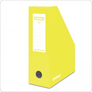 Pojemnik na dokumenty DONAU, karton, A4/100mm, lakierowany, żółty, 7648101-11FSC