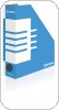 Pojemnik na dokumenty DONAU, karton, A4 / 80mm, niebieski, 7649001FSC-10