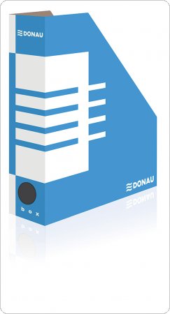 Pojemnik na dokumenty DONAU, karton, A4/80mm, niebieski, 7649001FSC-10