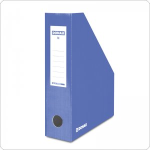 Pojemnik na dokumenty DONAU, karton, A4/80mm, lakierowany, niebieski, 7649201-10FSC