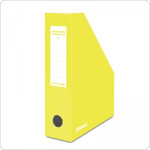 Pojemnik na dokumenty DONAU, karton, A4/80mm, lakierowany, żółty, 7649201-11FSC