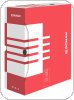 Pudło archiwizacyjne DONAU, karton, A4 / 120mm, czerwone, 7662301FSC-04