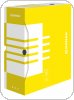Pudło archiwizacyjne DONAU, karton, A4 / 120mm, żółte, 7662301FSC-11