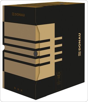 Pudło archiwizacyjne DONAU, karton, A4/155mm, brązowe, 7663301FSC-02
