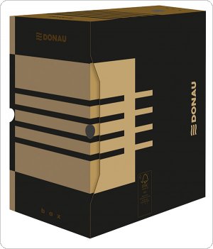 Pudło archiwizacyjne DONAU, karton, A4/200mm, brązowe, 7663401FSC-02