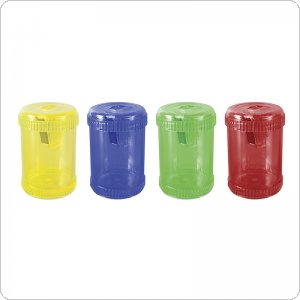 Temperówka DONAU, plastikowa, pojedyncza, duża beczka, mix kolorów, 7812001-99