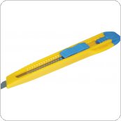 Nóż biurowy DONAU 9mm, plastikowy, z blokadą, niebiesko-żółty, 7945001-99