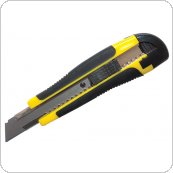Nóż pakowy DONAU Professional, gumowa rękojeść, z blokadą, żółto-czarny, 7948001PL-99