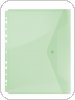 Teczka kopertowa DONAU zatrzask, PP, A4, 200mikr., z europerforacją, zielona, 8540001PL-06