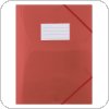 Teczka z gumką DONAU, PP, A4, 480mikr., 3-skrzydłowe, półtransparentna czerwona, 8568001PL-04