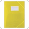 Teczka z gumką DONAU, PP, A4, 480mikr., 3-skrzydłowe, półtransparentna żółta, 8568001PL-11
